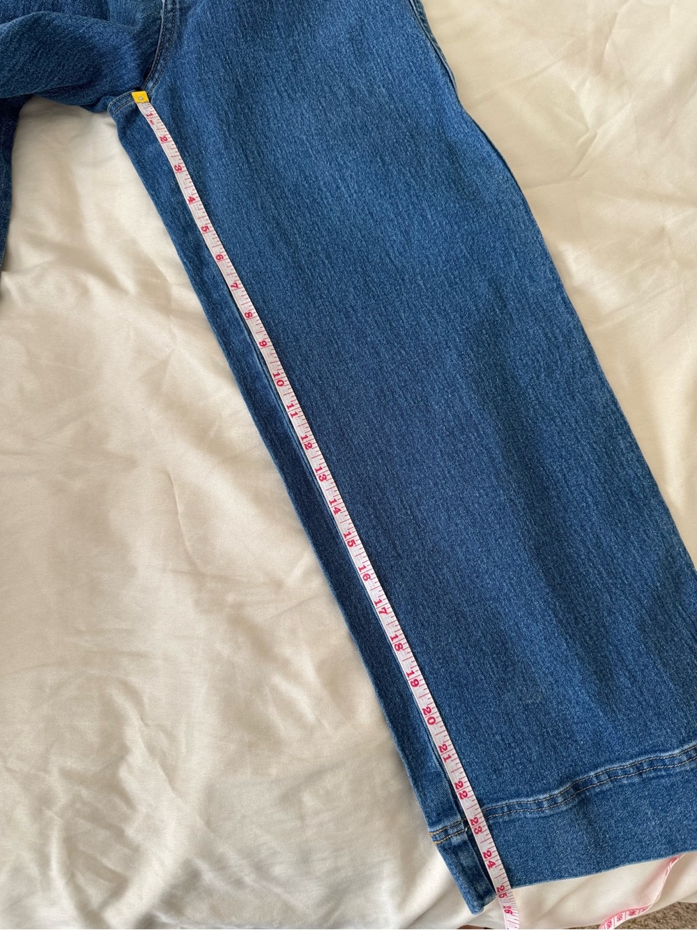 H&M Women’s Wide Straight Leg Crop Jeans 2 Blue Casual Dressy Brunch Date - Picture 13 of 15